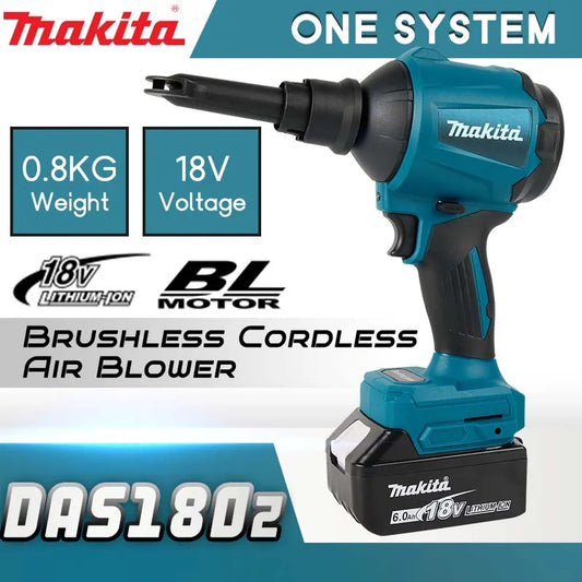 Herramientas eléctricas Makita DAS180 de 18 V, pistola de aire de alta potencia para eliminar polvo en espacios estrechos. Herramientas eléctricas 2024.