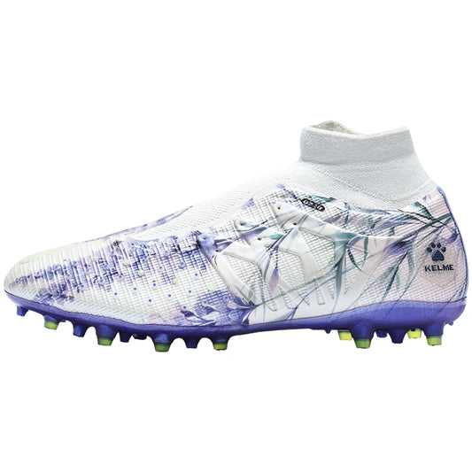 Kelme Football Shoes Men's High-Top Professional TF Broken Nail Adult Training Shoes MG Football Shoes Short Nail Football Boots