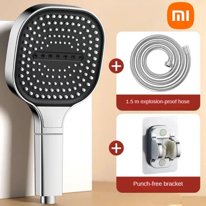 Xiaomi 13cm Large Panel 3Modes Adjustable Home Shower Head High Pressure Massage ShowerHead Filter Element Bathroom Accessories
