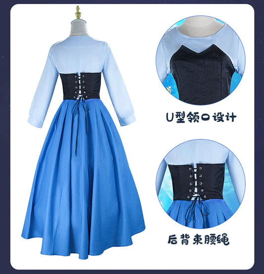 Ariel Costume Dress Gown Cosplay for Girls Women Halloween Carnival Stage Performance Wear Disguise Costumes Adult