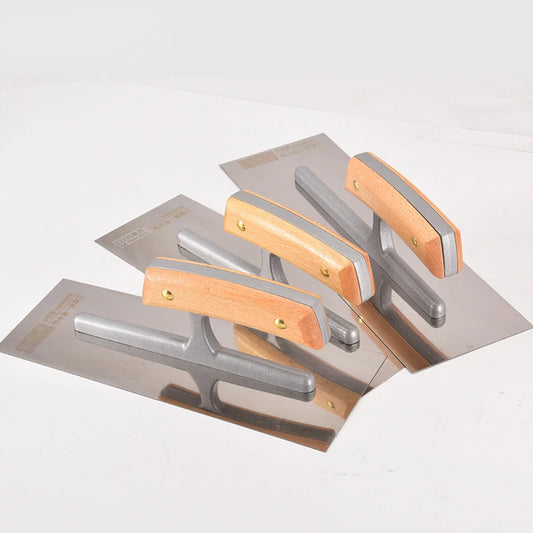 Aluminum Alloy Wooden Handle Plastering Trowel Paint Tool Scraping Putty Diatom Mud To Collect Light Knife Construction Tools