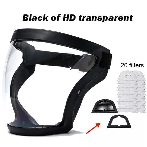 Transparente Full Face Work Protection Mask, Protetor Facial, Face Faceshield, Protetor, Aquecimento ao ar livre, Casa, Ferramentas de Cozinha