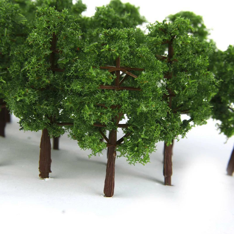 20Pcs 7cm Model Trees Micro Landscape Decor Scale Architectural Model Train Layout Tree Building DIY Ature Toys Decor
