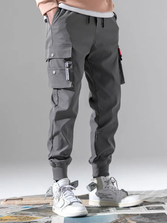 2025 New Trendy Solid Color Pants, Multi Flap Pocket Men's Cargo Pants, Loose Casual Outdoor Pants, Men's Work Pants oversized