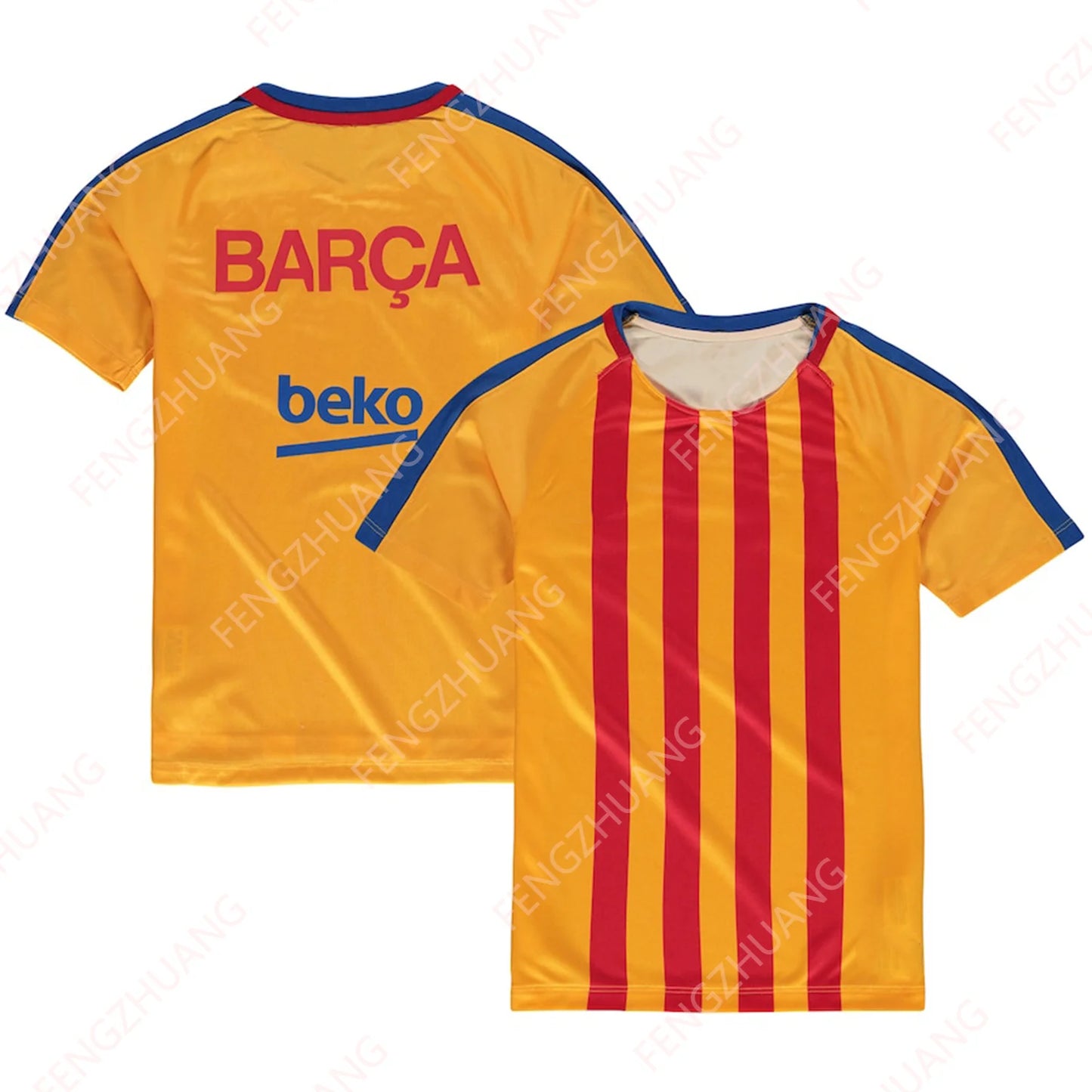 2024/25 Barcelona Man Outdoor Sweat Absorbent Quick Dry Soccer Jersey Unisex Summer Classic Casual Loose Exercise Jersey T-Shir