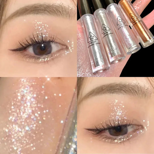 Shiny Liquid Eyeshadow High Pigments Waterproof Lasting Not Easy To Fade Pearl Glitter Portable Delicate Women's Eye Makeup Gift