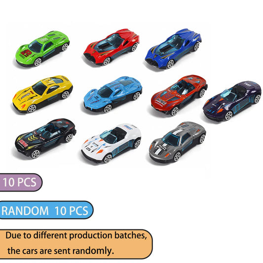 Random 3/6/10/12 Alloy Car Model Metal ABS Simulation Sports Racing Car Kids Toy for Boys Diecasts Play with a big car Gift