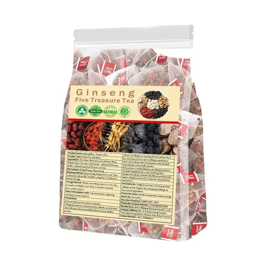 Kidney Cleansing Detox Tea Ginseng Five Treasure 6 Ingredients Natural Herbal Unisex Daily Health Care Tea