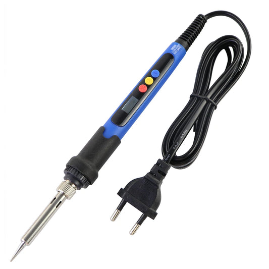 Soldador eléctrico de 60 W y 80 W con pantalla digital LCD y temperatura ajustable, herramientas de reparación de soldadura de 220 V/110 V, puntas de alambre de soldadura.