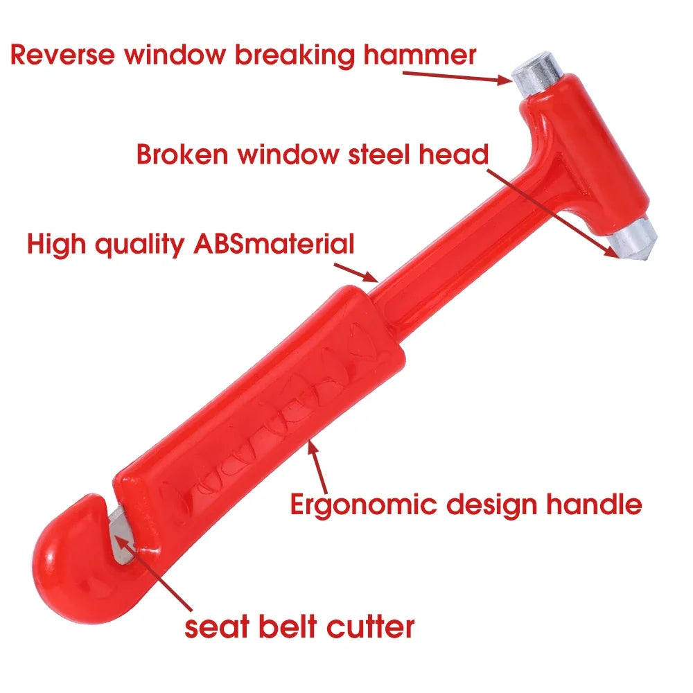 Martillo para romper ventanas de automóviles, autobuses, camiones, escape de emergencia, martillo de seguridad, rompevidrios, cortador de cinturón de seguridad, herramientas