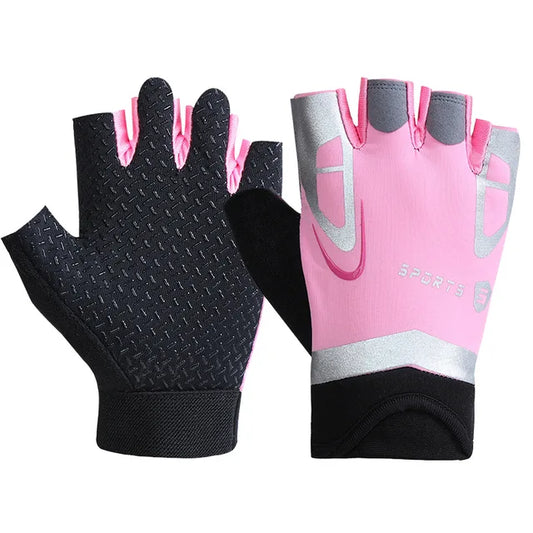 Professional Gym Fitness Gloves Power Weight Lifting Women Crossfit Workout Bodybuilding Half Finger Hand Protector