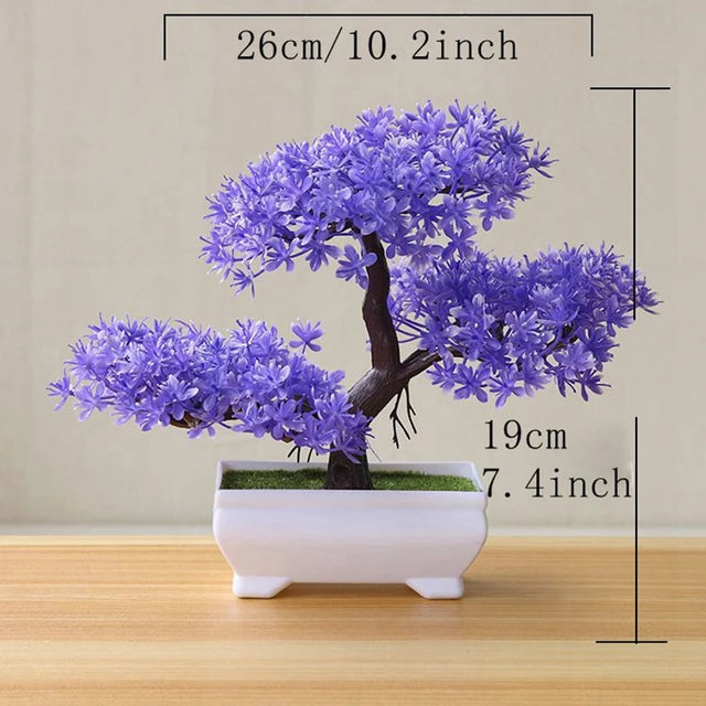 Bonsái artificial para jardín, plantas de imitación, plantas en maceta, plantas falsas, adornos para el hogar, dormitorio, habitación, exterior, decoración