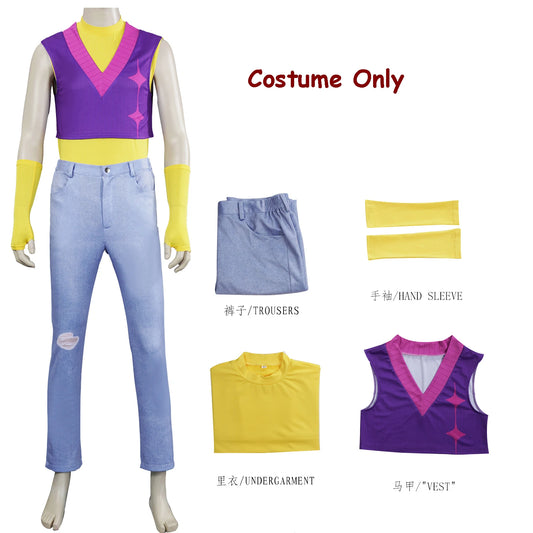Saja Boys Mystery Cosplay Costume KPop Mystery Purple Wig Men Halloween Carnival Party Role Playing Suit Outfit For Kids