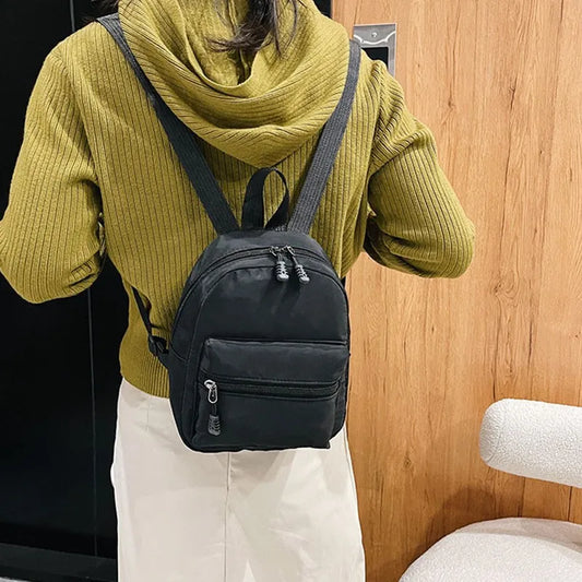 Mini Womens Backpacks Trend Nylon Female Bag Small School Bags White Rucksack For Teen Girls Fashion Casual Backpack