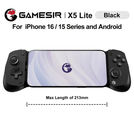 GameSir X5 Lite Mobile Phone Gamepads for iPhone 16 15 Series iPad Mini Android Tablet Controller Hall Effect Joysticks Design