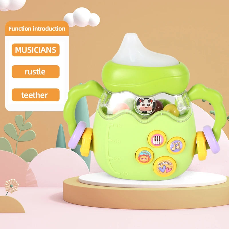Baby Bottle Toy Education Early Education Musical Rattle Teether for Kids