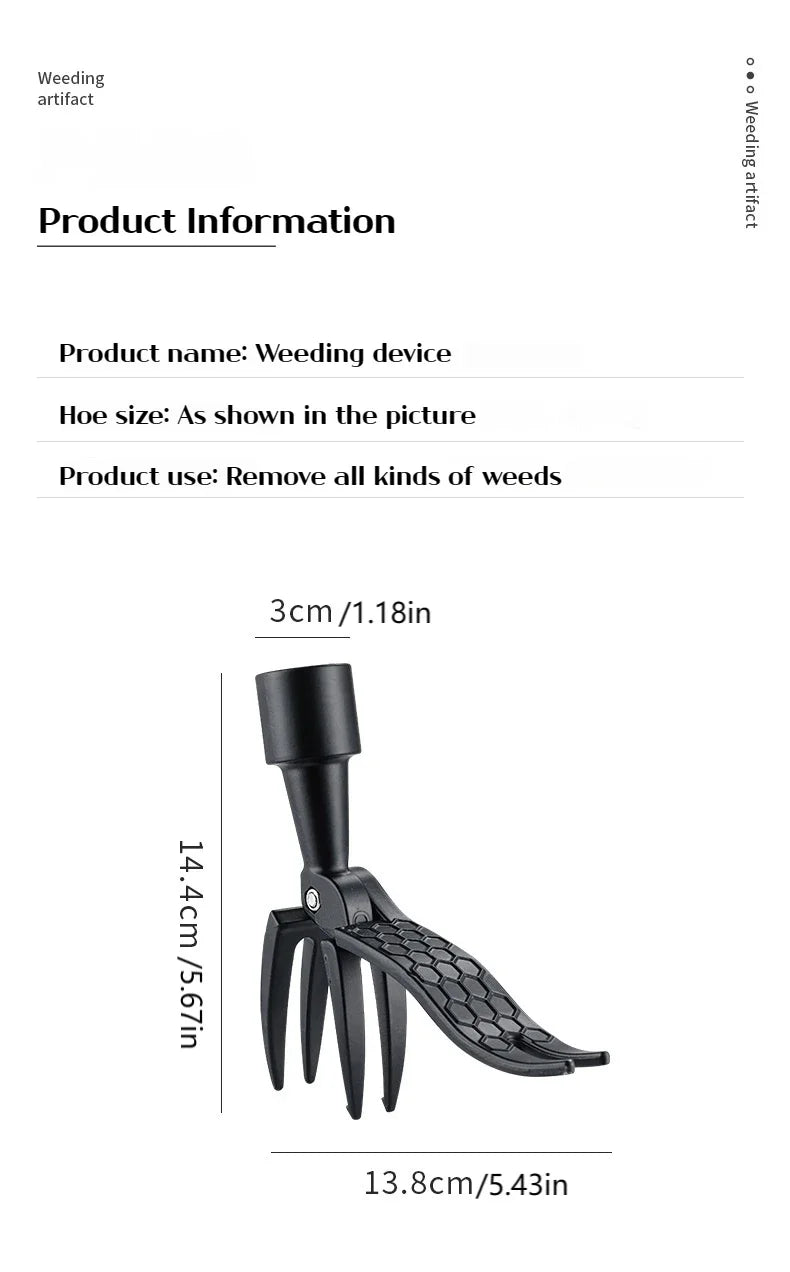 Stand Up Weed Puller Tool with Screw Holes Portable Weeding Head Replacement Gardening Digging Weeder Removal Accessory