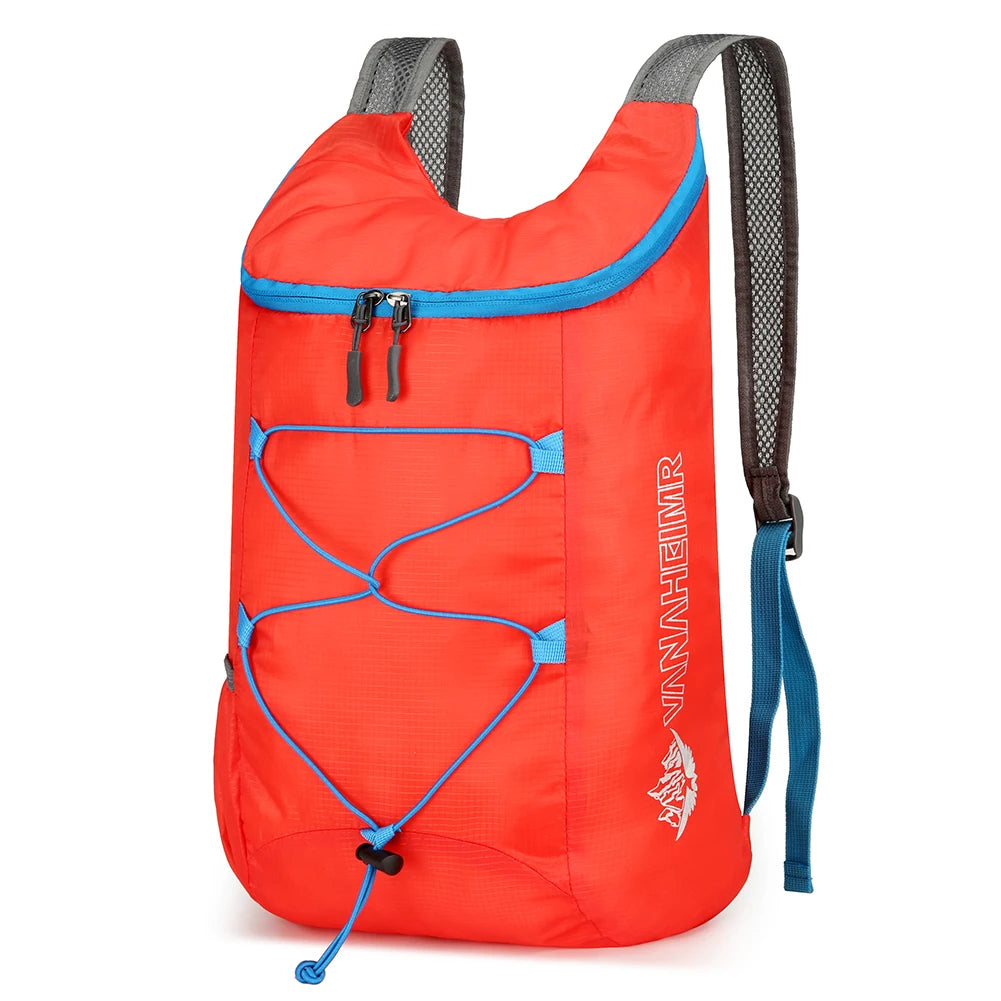 Mochila portátil plegable de 10 l, resistente a salpicaduras, para montañismo, ultraligera, para viajes y deportes, para hombres y mujeres.