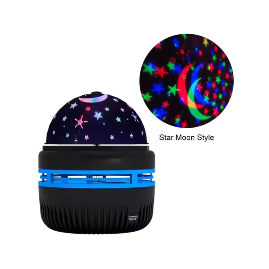 Projetor LED Colorido de Céu Estrelado e Galáxia – Luz Mágica com Lua e Estrelas – Luminária de Atmosfera para Quarto e Decoração da Casa