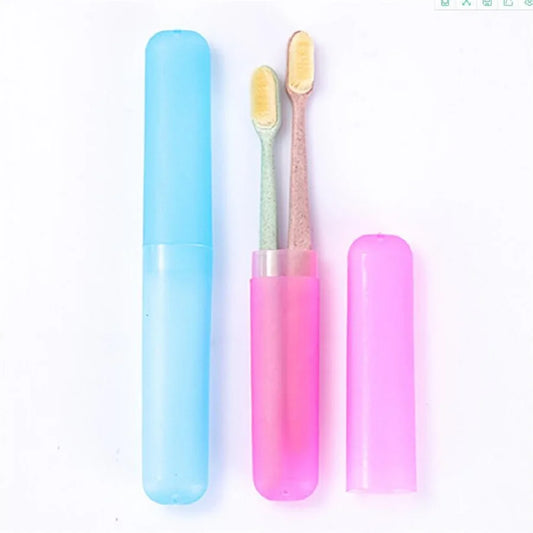 Travel portable toothbrush box set, candy colored toothbrush head protective cover, dust-proof dental appliance storage box