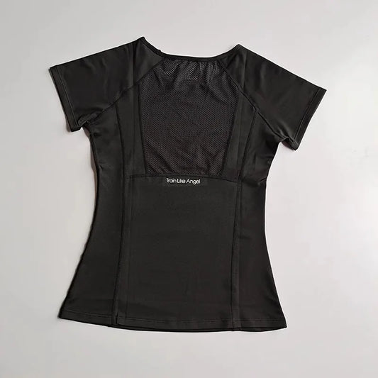 Women's Short Sleeve Athletic & Fitness Pullover, Crew Neck T-Shirt, Breathable Quick Dry Mesh Tee for Yoga and Fitness