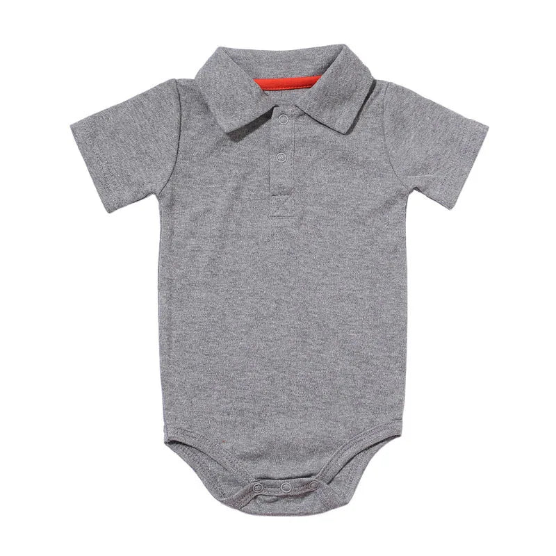 Peleles de verano para bebé niño y niña, con cuello vuelto, ropa de algodón para recién nacidos de 0 a 2 años, conjuntos para bebés