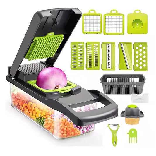 16-in-1 Multifunctional Vegetable Chopper, Onion Chopper with Handle, Food Grater, Food Chopper, Kitchen Tool, Vegetable Slicer Dicer Cut