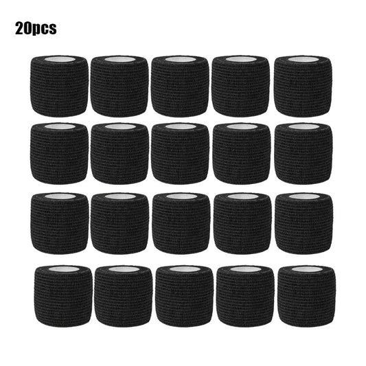 1/3/6/20PCS Black Self-Adhesive Bandages Cohesive Elastic Breathable Waterproof Bandages Sports Tape Wrist Ankle First Aid