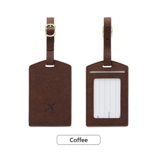 Fashionable new PU luggage tag, overseas travel boarding pass, luggage tag, anti-loss name card, luggage tag
