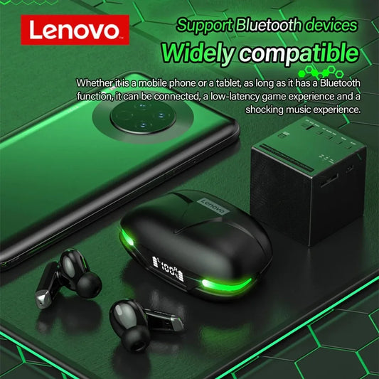 Original Lenovo GM3 Bluetooth 5.0 Sport Headphones Noise Reduction Low Latency Headset Quick Connect Long standby Earphones