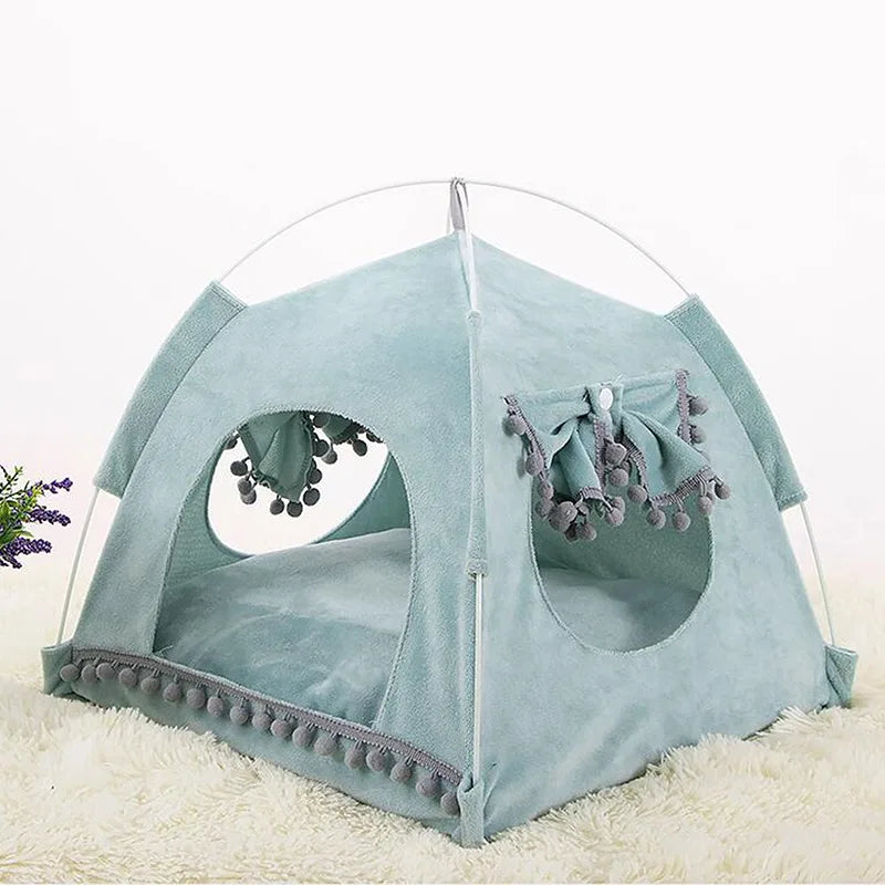 Cama plegable para gatos de princesa, tienda de campaña, caseta para perros, cestas para gatitos, lindas casas para gatos, cojín para el hogar, productos para perreras para mascotas.