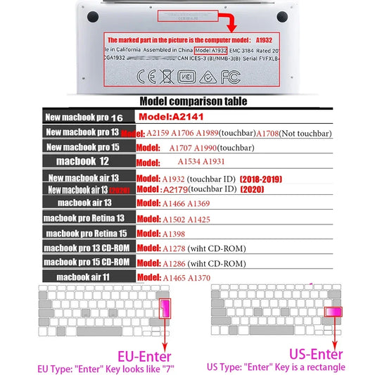 Keyboard cover for Apple Macbook pro13/16/15 Air13 inch All series Laptop silicone Case Clear Protector Skin A2941 A2442 A3113