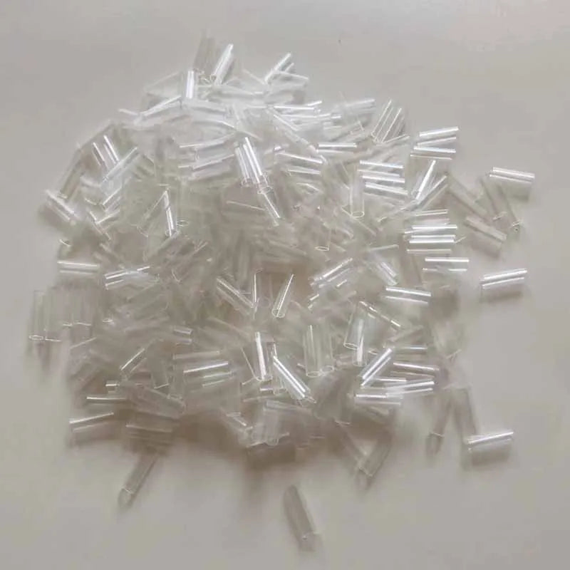500 tubos termorretráteis dos pces para extensões de cabelo sem adesivo forrado preto e transparente brownfusion ferramentas acessórias do cabelo