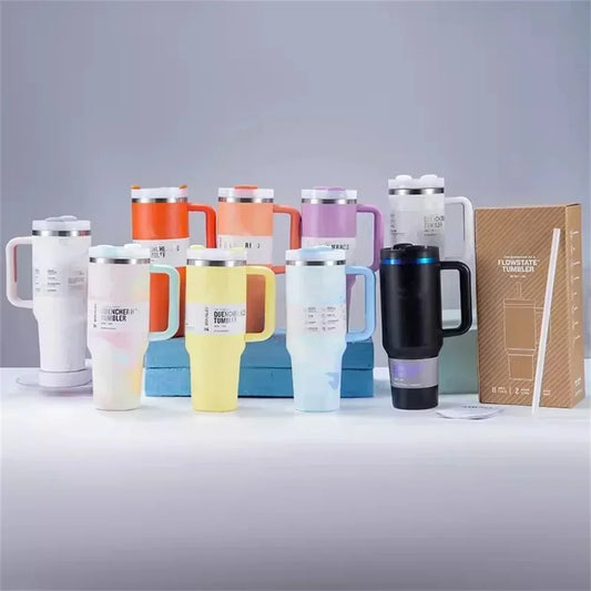 SL 40oz FlowState Stainless Steel Vacuum Insulated Tumbler with Lid Straw for Water Cold Warm Dropping Shipping