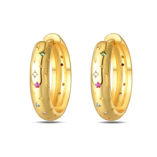 Classic 925 Sterling Silver Earrings for Women, Stars, Moons, Pearls, Bees, Gold Hoop, Engagement, Anniversary, Gift Fine Jewelry