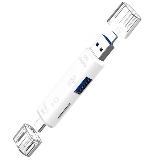 5 In 1 Multifunction USB 2.0 Type C/Usb/Micro Usb /TF/SD Memory Card Reader OTG USB Reader Card Adapter Mobile Phone Accessories