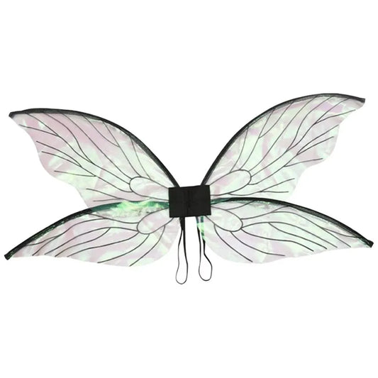 Fantasy Colorful Butterfly Fairy Wings Organza Sparkle Cosplay Wings Handmade Elf Wings Costume for Adult Kid