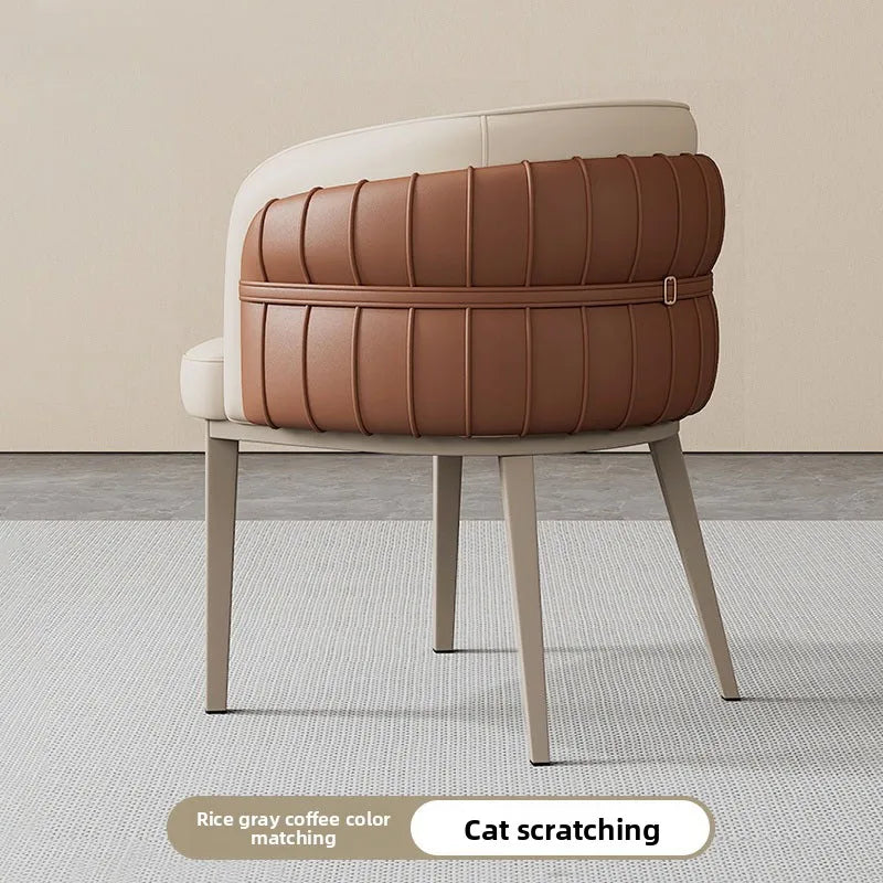 UVR Light Luxury Dining Chair Household Makeup Chair Modern Simple Hotel Negotiation Receiving Chair Restaurant Chair Furniture
