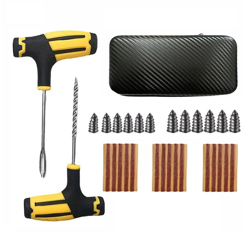 New Car Tire Repair Kit Puncture Plug Tools Tyre Puncture Emergency for Universal Tire Strips Stiring Glue Repair Tool Kit