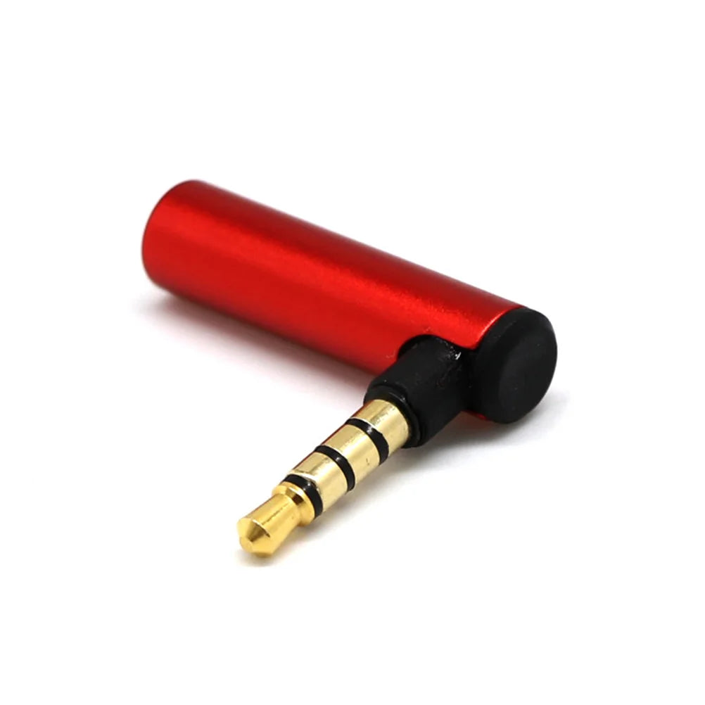 3 uds adaptador de auriculares transductor celular enchufe de auriculares macho a hembra ángulo recto
