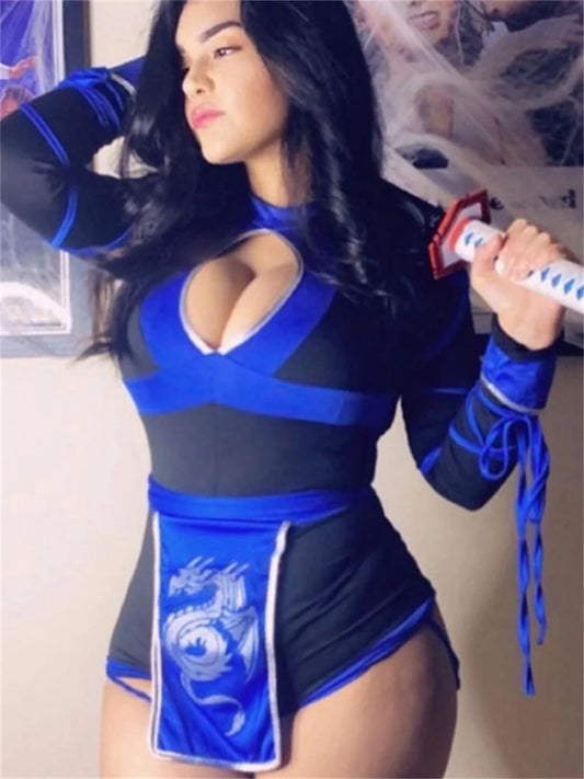 Ninja Cosplay Anime Halloween Costume for Women Adult Cosplay Dragon Ninja Warrior Costume