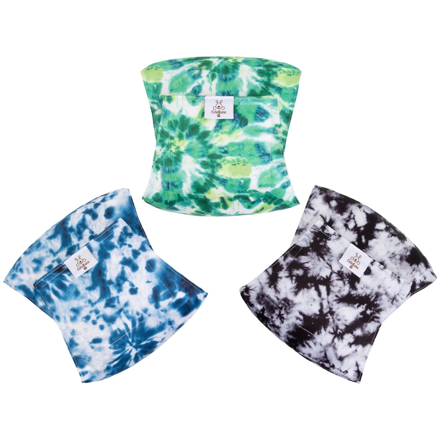 (3pcs per pack) CuteBone Reusable Male Dog Diapers Washable Dog Belly Bands for Male Dogs Wraps Doggie Diapers