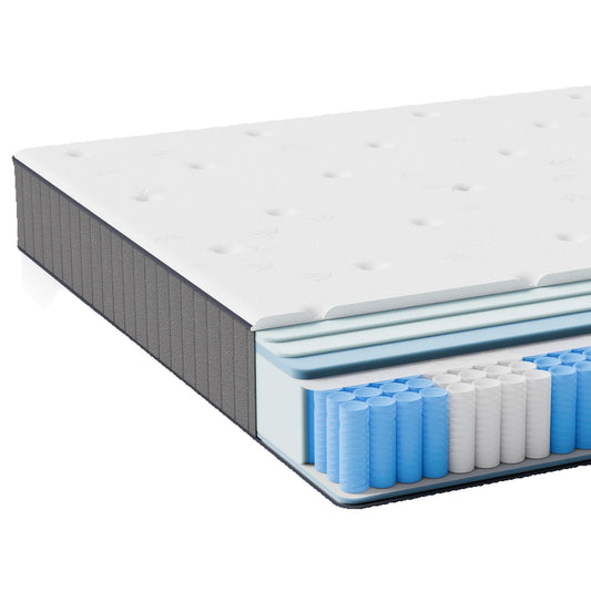 Pocket spring core mattress 180 × 200 × 25cm H3 - 7 zones with diatom foam & orthopedic support