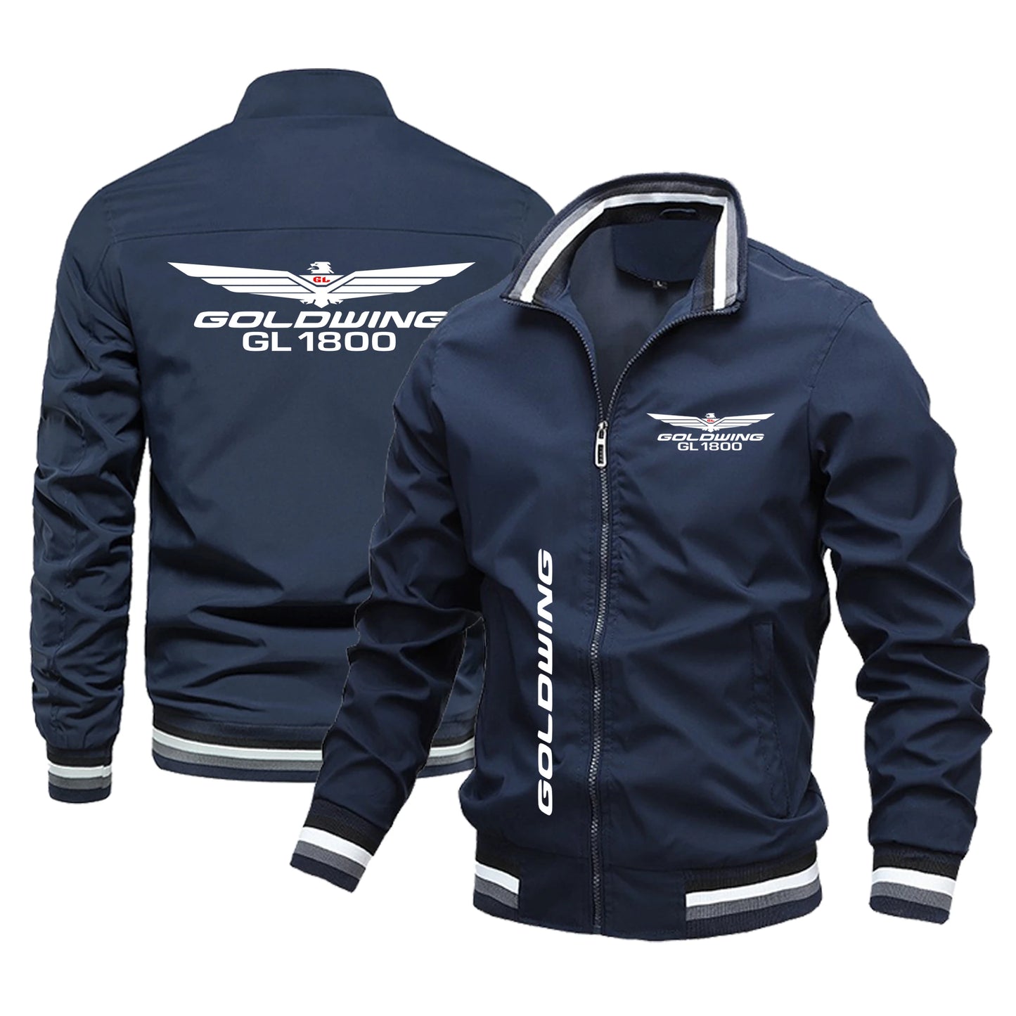Spring and Autumn New Gold Wings GL1800 Biker Jacket Pilot Fashion Windbreaker Leisure Baseball Suit Men's Motorcycle Clothing