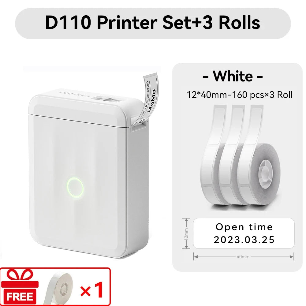 Niimbot D110/D11/H1S Mini Thermal Label Printer Portable Paper Maker Wireless Sticker Machine Inkless Labeller for Office Home