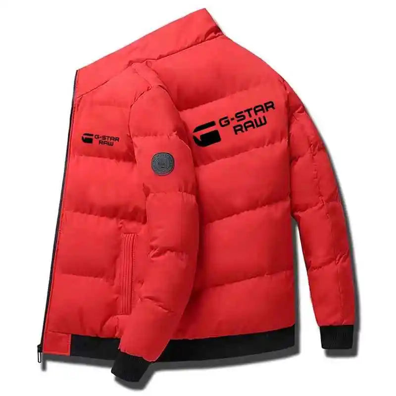 Parka gruesa y cálida con cremallera para hombre, abrigo informal, cortavientos de algodón, acolchada y con cremallera, para invierno, 2024