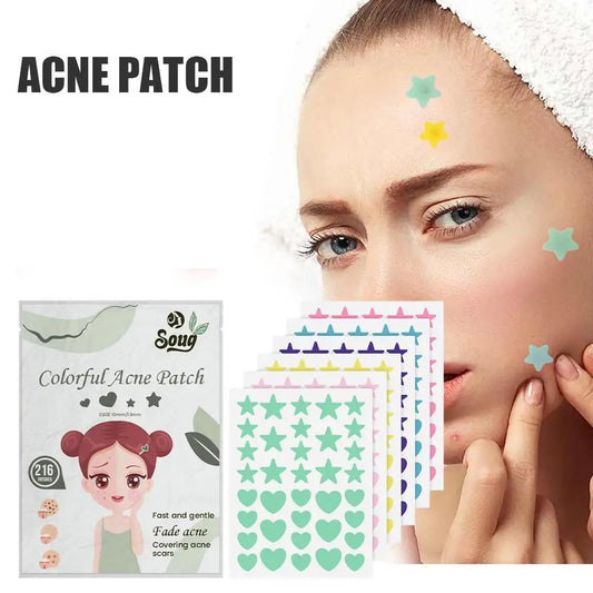 216PCS Pimple Patch Acne Colorful Invisible Acne Removal Skin Care Stickers Concealer Face Spot Beauty Makeup Tools