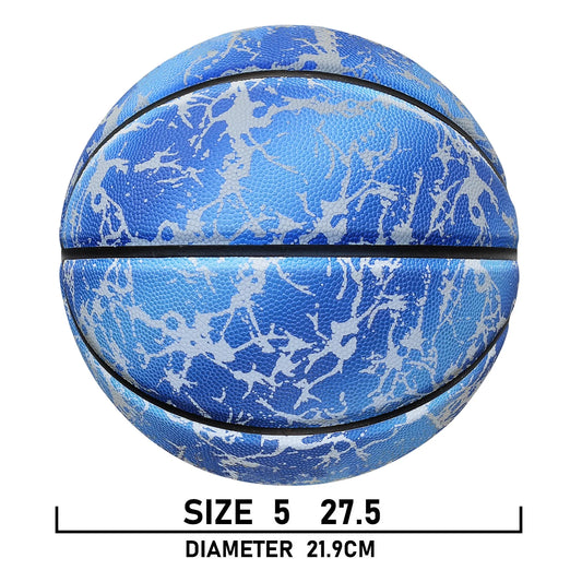 Glow Reflective Basketball Adult&Children Youth Wear-resistant Luminous Basketball Size 7/6/5 Pu Soft Leather Game Training Ball