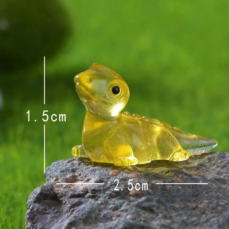10PCS Mini Lizards Glow At Dark Lizard Vivarium DIY Accessories Mimiature Figurines Fairy Garden Decoration Kawaii Animals