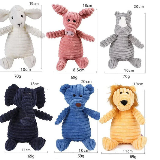 Juguete de pana de peluche para perros, con forma de animal, resistente a mordeduras, con sonido, productos para mascotas, accesorios de entrenamiento para perros pequeños y grandes.